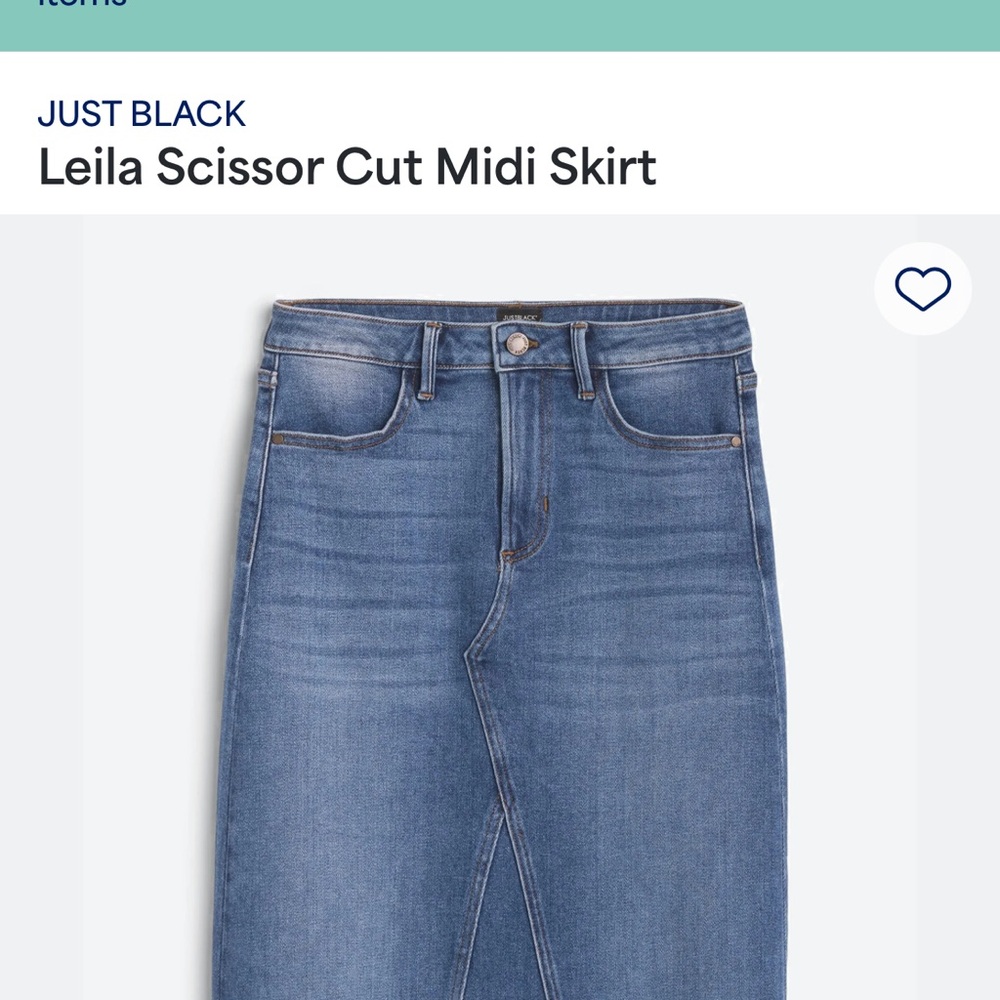 Just Black Blue Midi Pencil Skirt for Work
